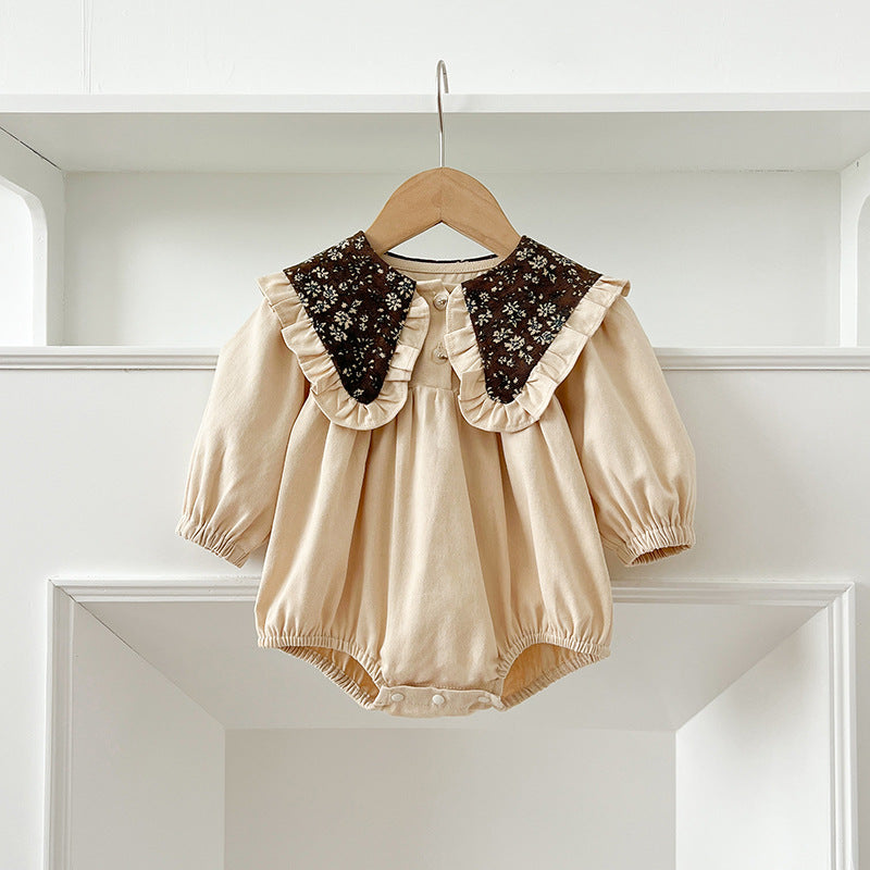 Long Sleeve Butt Wrap Clothes Romper Girl Dress