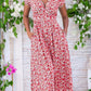 Women's Printed Pocket Bohemian V-neck Dress