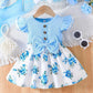 Embroidered Flowers Holiday Party Dress Girl