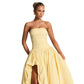Women's Fashion Temperament Pure Color Sling Dress