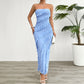 Spring And Summer Package Hip Solid Color Slim Tube Top Dress