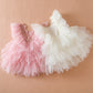 Robe de princesse en maille brodée de dentelle pour filles, nouvelle collection d'été