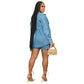 Women's Denim Jacket Coat Two-piece Set