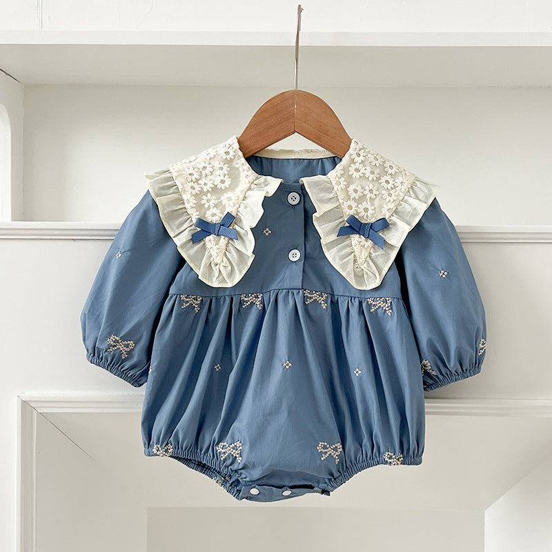 Bowknot Embroidered Baby Girl Princess Dress