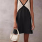 Women's V-neck Loose-fitting Sleeveless Shirt Color-matching Dress