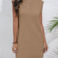 Robe ample sans manches de couleur unie pour femme