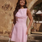 Women's Turtleneck Backless Dress Inelastic