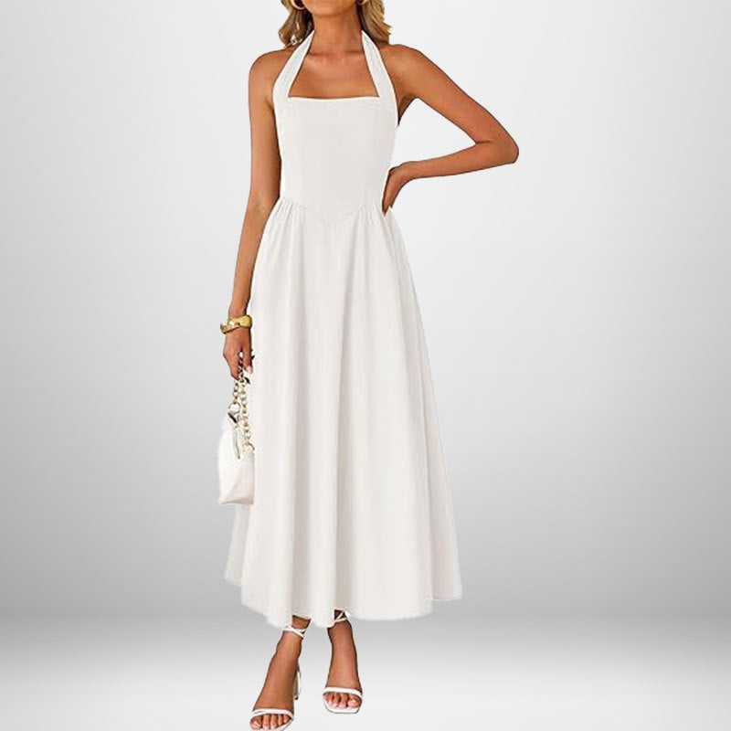 Temperament Wide Camisole Halter Backless Dress