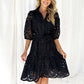 Shirt Cutout Water Soluble Lace Flower Dress