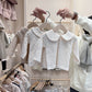 Lapel Plaid Small Floral Cute Baby Girl Top