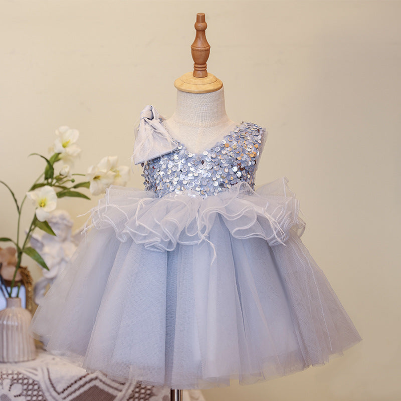 Robe de princesse pour petite fille en tulle style occidental