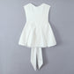 White Bow Swing Strapless Dress
