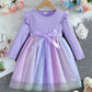 Baby Long Sleeve Bowknot Dress
