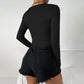 Minority Simple Design Slim Top For Women