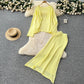 Coat High Waist Skirt Two-piece Set