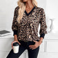 Elegant Women's Printed Sweater V-neck Long Sleeve