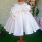 Girl's White Bowknot Pettiskirt Sleeveless Princess Dress