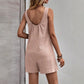 Women's Solid Color Sleeveless Jumpsuit Shorts