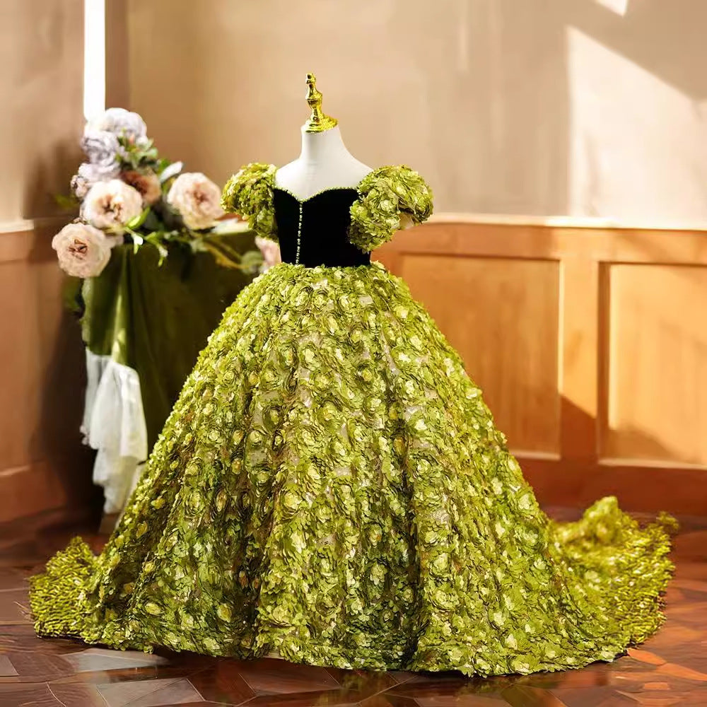 Children's Evening Dress Girls' Fashion Princess Long Costume