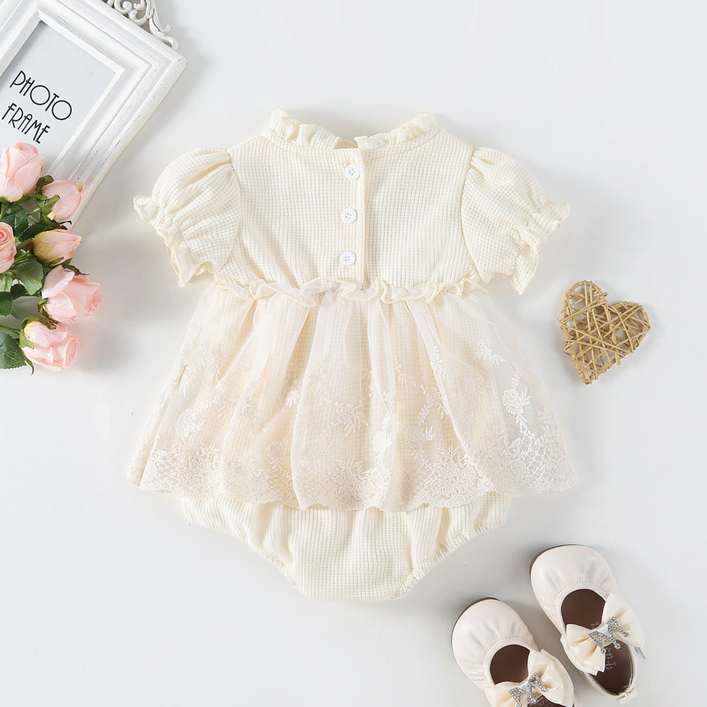 Round Neck Fashionable Skirt Romper All-matching Outwear
