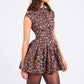 Robe dos nu sexy à imprimé léopard