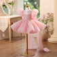 Children's Sequined Formal Dress Puff Sleeve Flower Girl Wedding Princess Dress