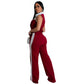 Vest Shirt Stitching Contrast Color Pocket Casual Trousers Two-piece Set