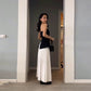 Women's Tube Top Slimming Top Fashion Pleated A- Line Skirt