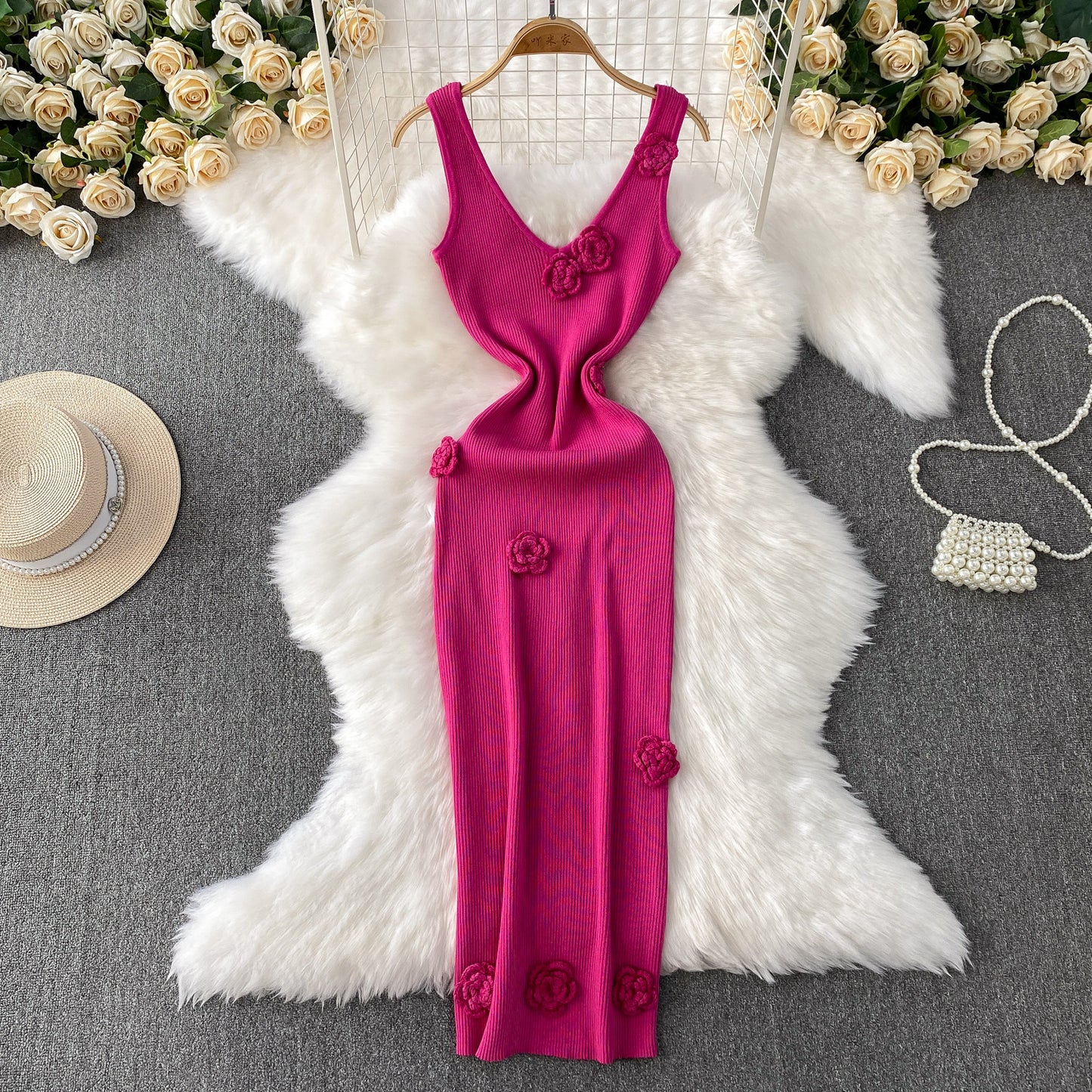 Fan Slim-fit Slimming Sheath Long Skirt