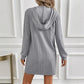 Slim-fit Hood Long Sleeve Dress Women's