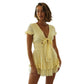 Ruffled Sweet Tie-neck V-neck Chiffon Dress
