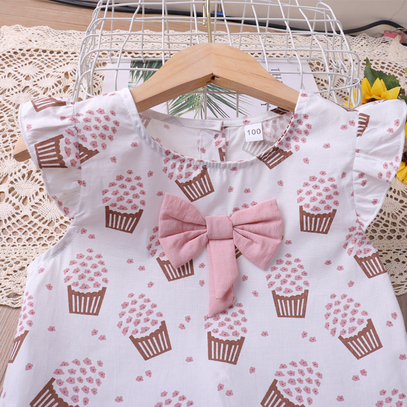 Fashion Children Short Sleeve Shorts Suit