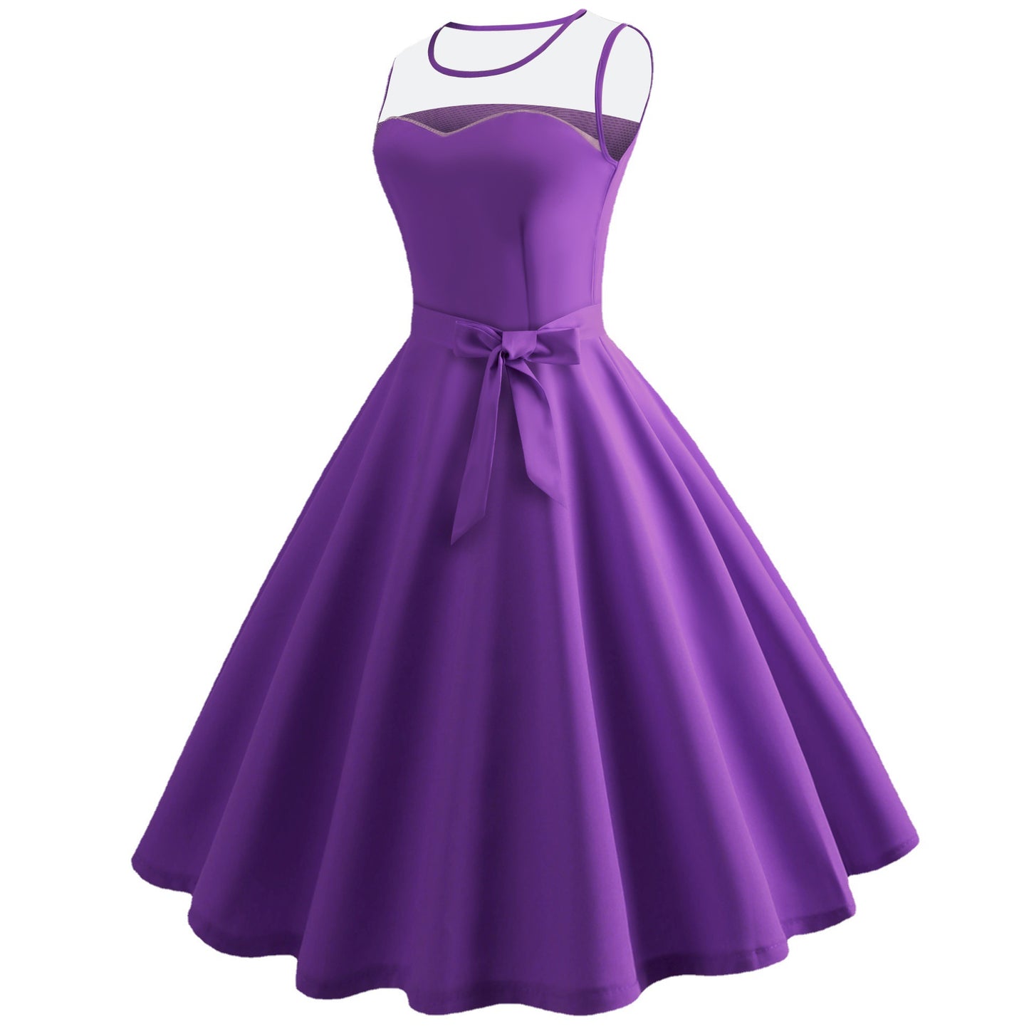 Robe patchwork en maille affinant la taille pour femme