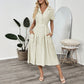 Lapel And Waist Tight Skirt Commuter Pocket Shirt Dress