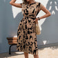 Robe plissée d'été à motifs géométriques pour femmes