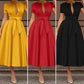 Women's Summer Short Sleeve Long Shirt Dress