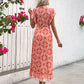 Seaside Holiday V-neck Stomach Blanket Floral Dress