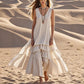 Women's Cotton And Linen Loose Large Skirt Sleeveless Dress