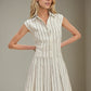 Commute Slim-fit Sleeveless Single-breasted Dress