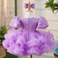 Purple Sequin Model Tulle Tutu Skirt Girls' Dress