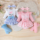 Letter Printing Long-sleeve Jumpsuit Harem Pants Suit Cute