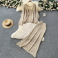 Coat High Waist Skirt Two-piece Set