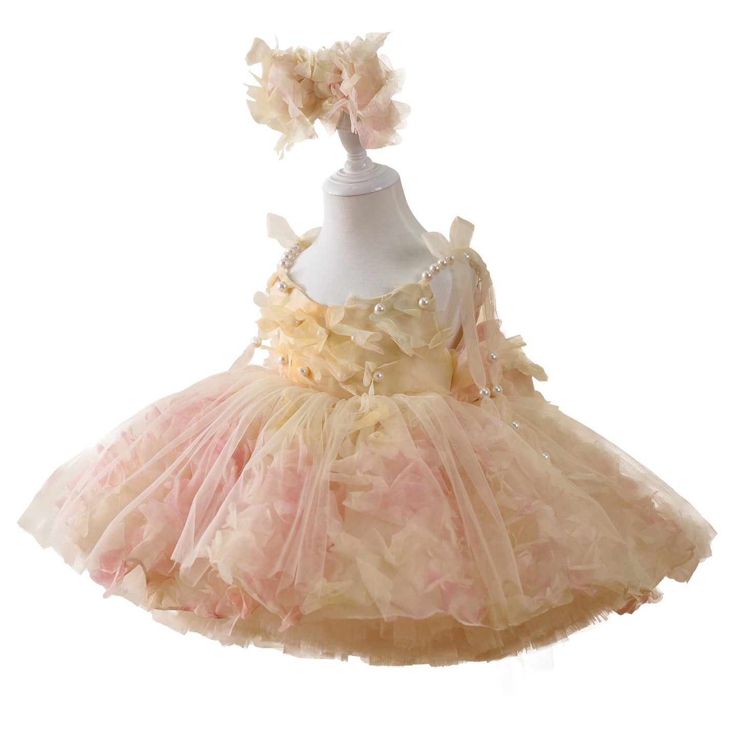 Robe pour enfant avec écharpe contrastée, style Mori, parapluie, princesse, pour fille