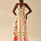 Women's Floral Print Sling Holiday Style Dress