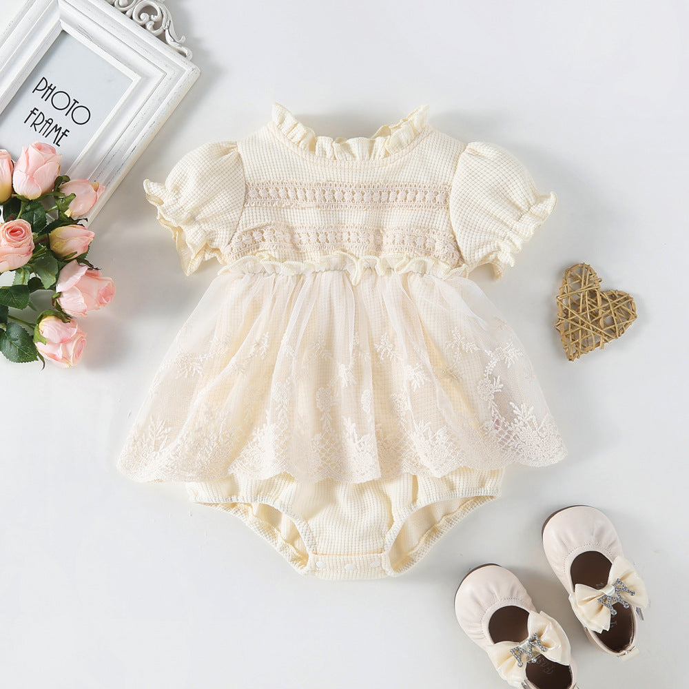 Round Neck Fashionable Skirt Romper All-matching Outwear