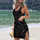 Knitted Hollow Vest Blouse Skirt