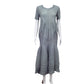 Robe plissée à manches courtes pour femme de style français