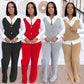Fake Two Pieces Shirts Vest Stitching Sweater Pants Suit
