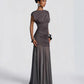 Mesh Stitching Long Dress Irregular Dress