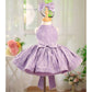 Robe de princesse violette en velours tendance pour fille